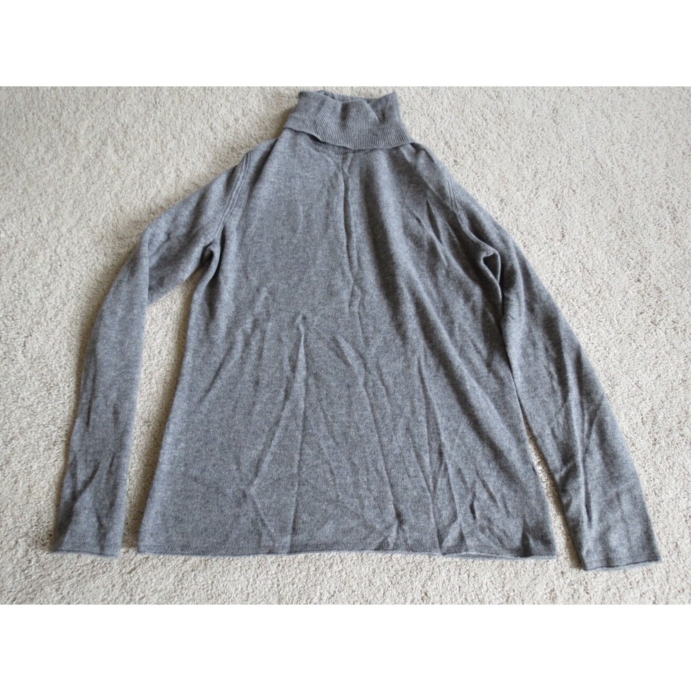 NWT Women's Magaschoni Cashmere Sweater Gray Turtleneck Large